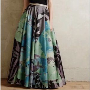 NWT Anthropologie Geisha Designs Pintura Ball Skirt Size 8
